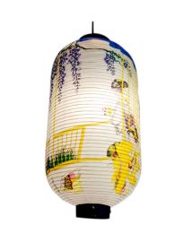 Japanese Ancient Lady Hanging Lantern Sushi Bar Restaurant Decorative Paper Lantern, 19.7 Inches