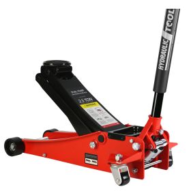 2.5 Ton Low Profile Floor Jack,Steel Racing Floor Jack with Dual PistonsQuick Lift Pump,Hydraulic floor jack Lifting range 3.5"-19.5"