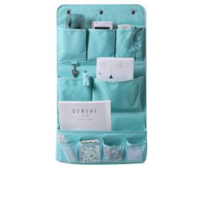 Hanging storage bag Wall hanging fabric storage bag Household daily necessities storage bag (Color: blue-1)