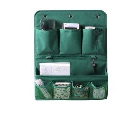 Hanging storage bag Wall hanging fabric storage bag Household daily necessities storage bag (Color: Green)